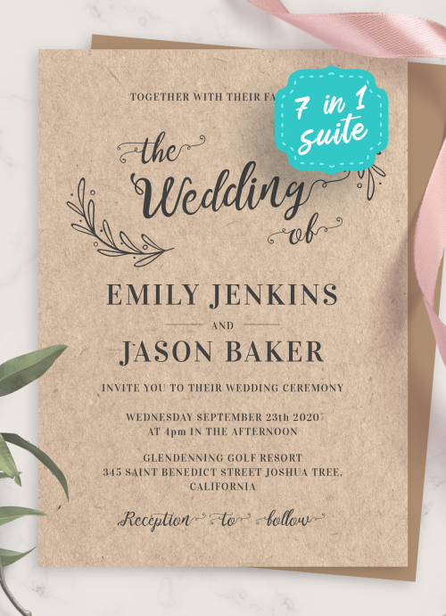 Wedding Invitation Templates Download Or Order Prints