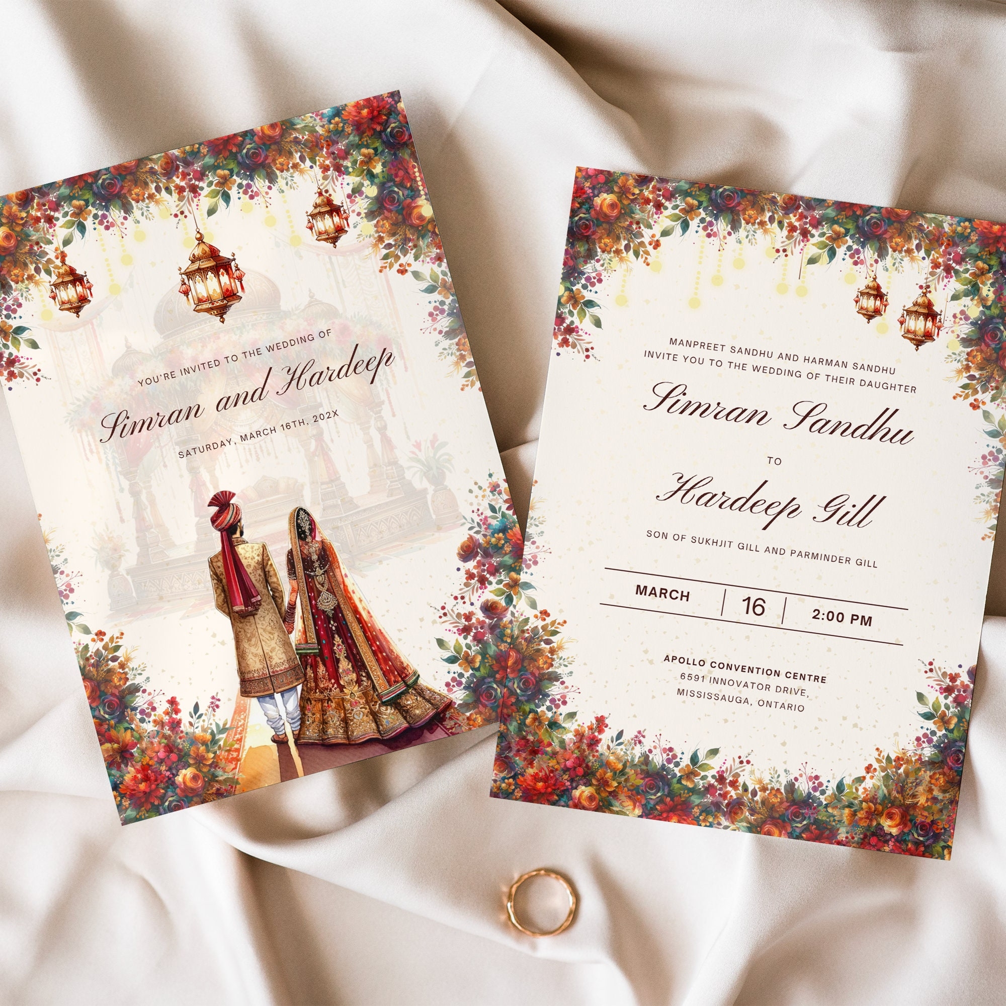 Wedding Invitation Templates Etsy India