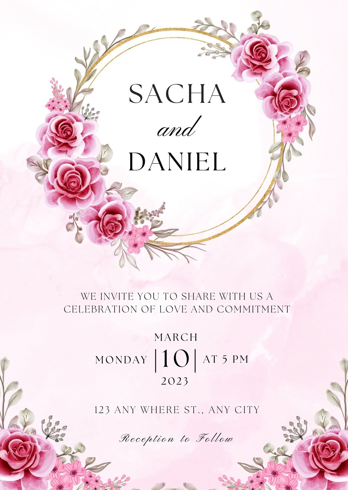 Wedding Invitation Templates To Customize For Free Canva Worksheets 