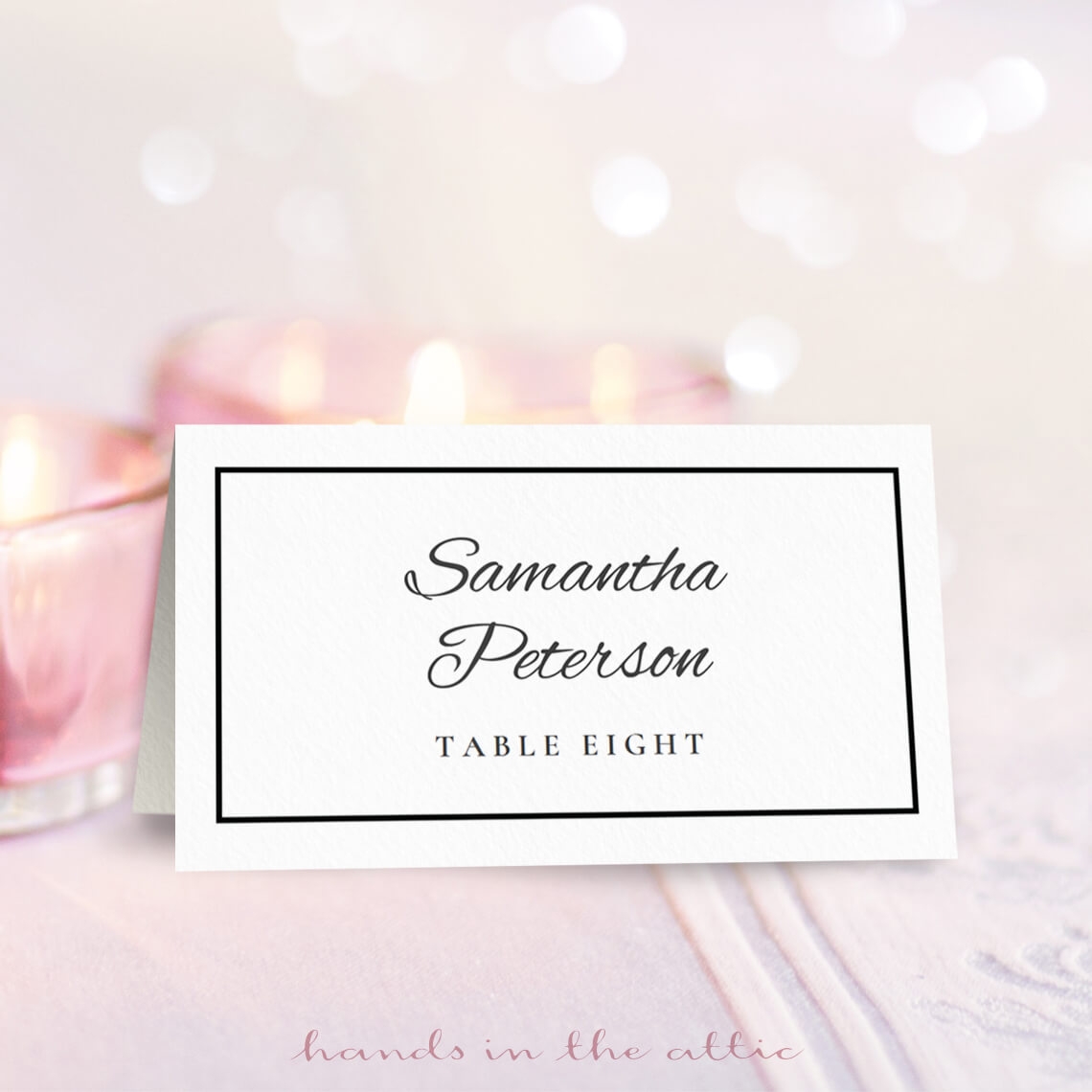 Wedding Place Card Template Free Download Hands In The Attic