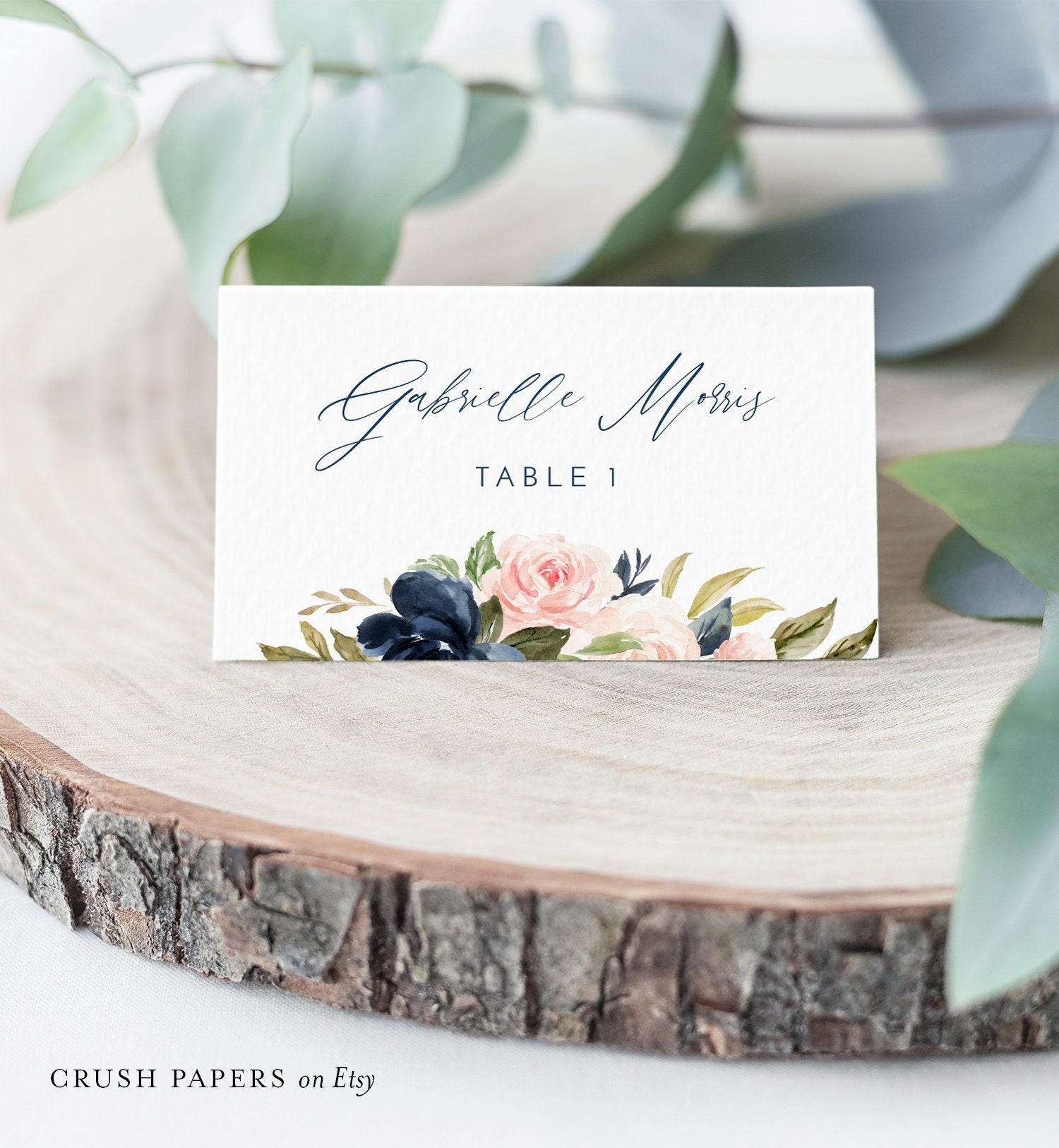 Wedding Place Card Template Printable Escort Card Editable Etsy