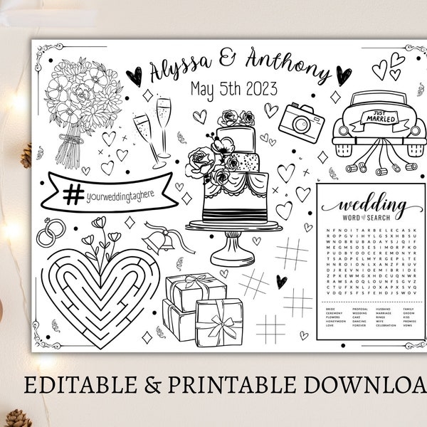 Wedding Placemats Etsy