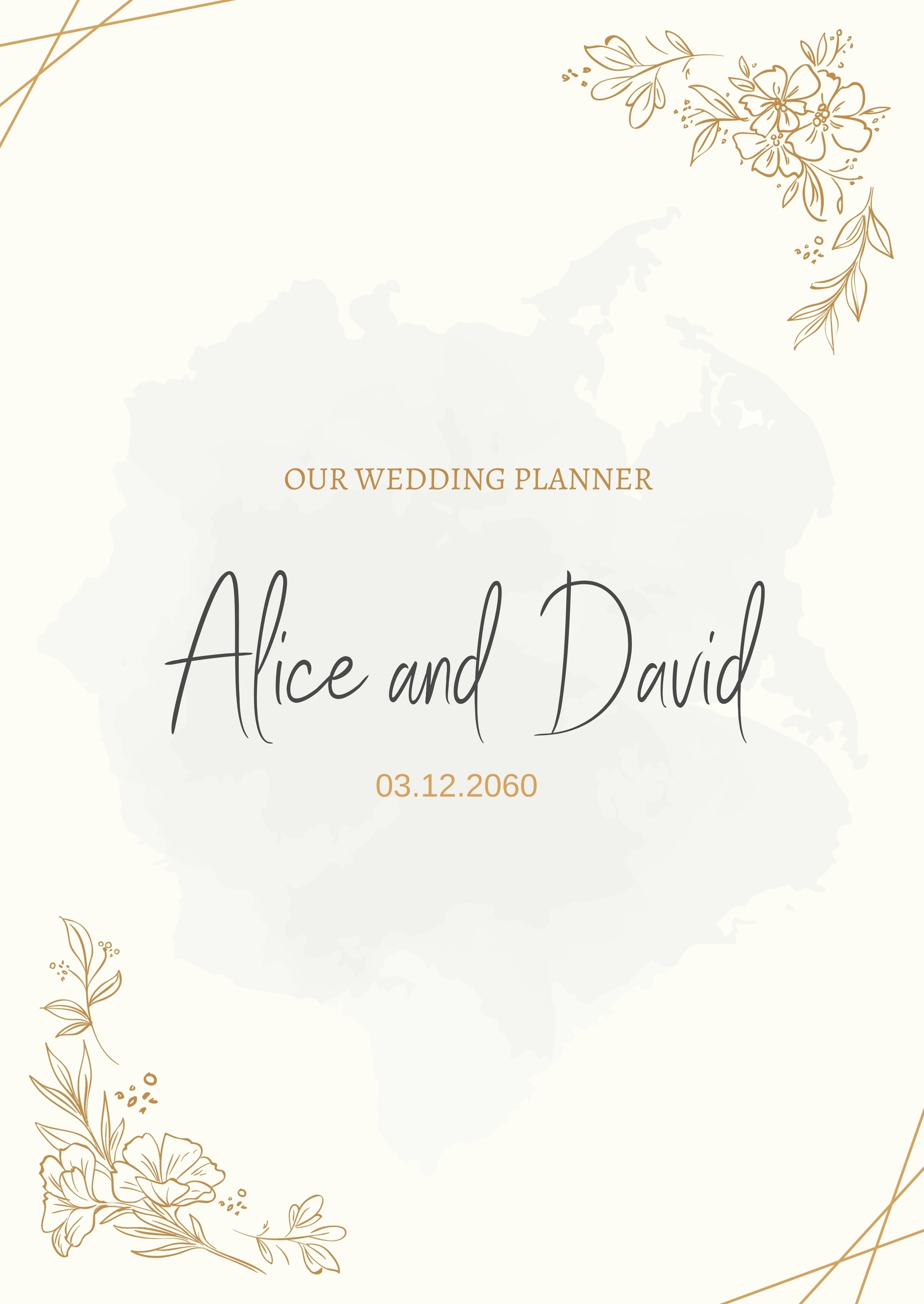 Wedding Planner Cover In PDF Word Download Template