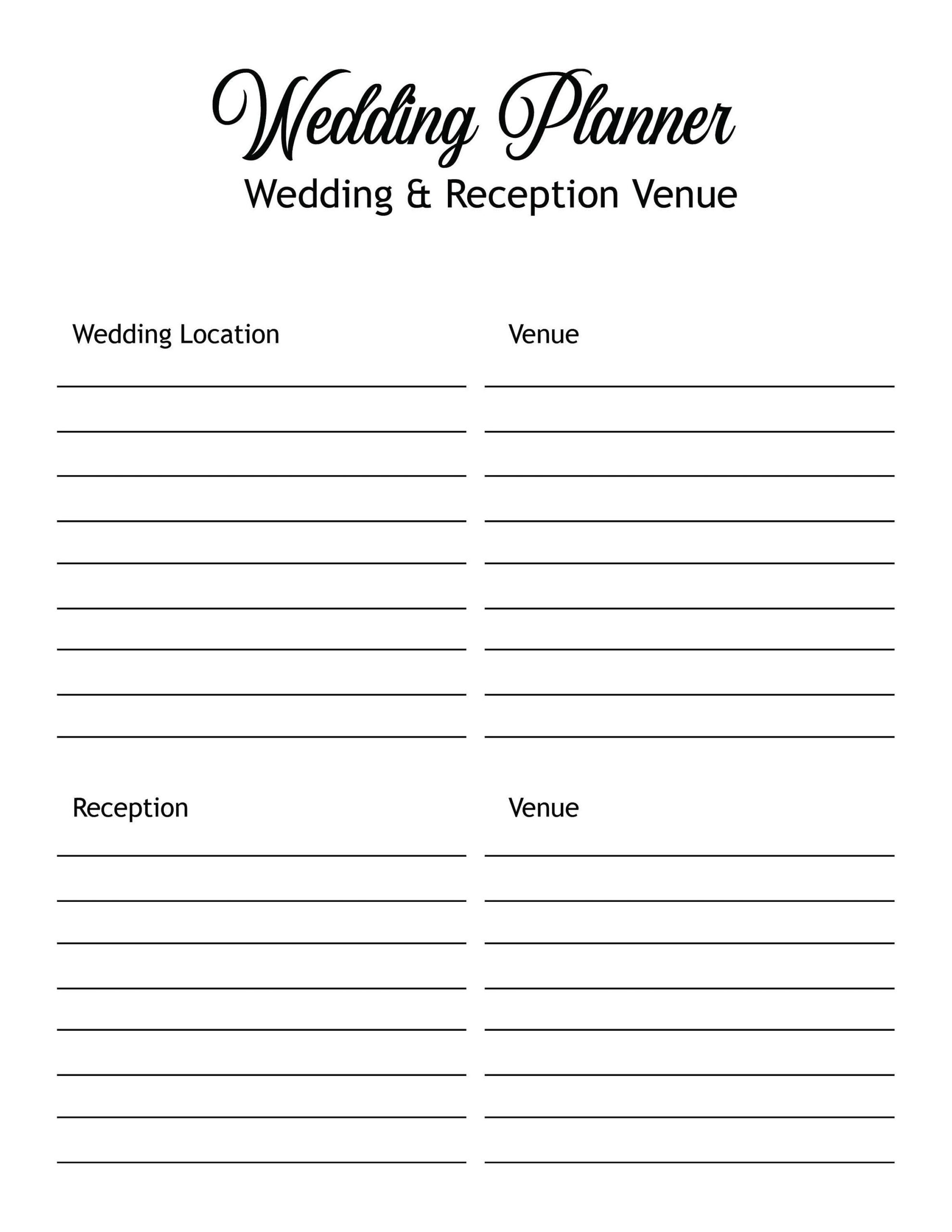 Wedding Planner Pack Printable Wedding Planner Wedding Plan Worksheets Library