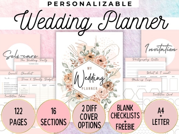 Wedding Planner Printable Printable Wedding Planner Etsy