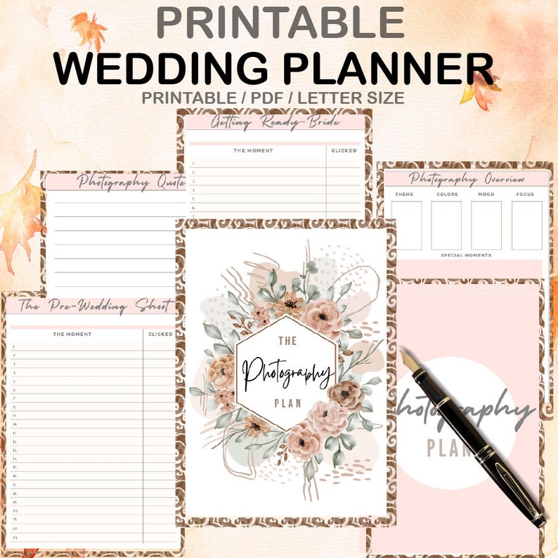Wedding Planner Printable Printable Wedding Planner Pages Etsy