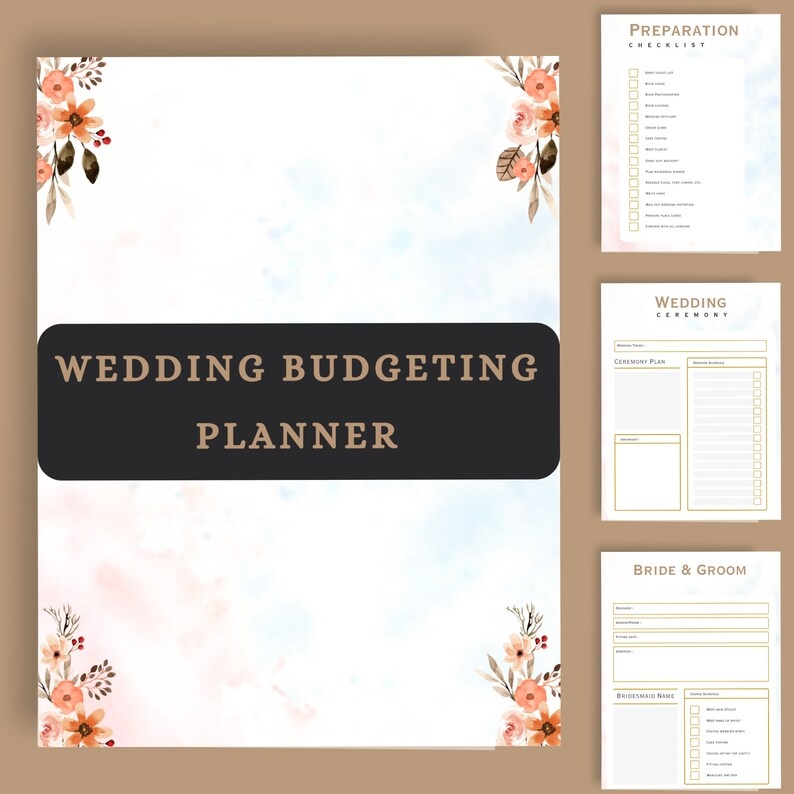 Wedding Planner Printable Printable Wedding Planner Pages Etsy