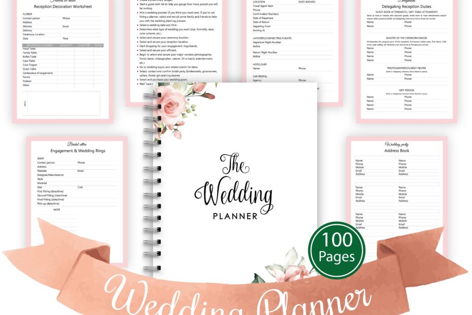 Wedding Planner Printable Wedding Planning Book Printable Etsy