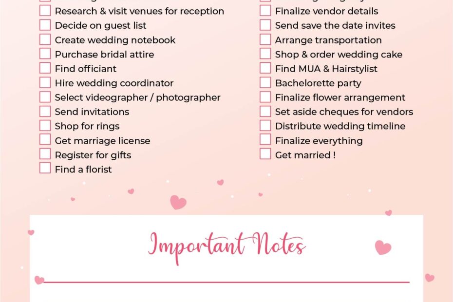 Wedding Planning 10 Free PDF Printables Printablee