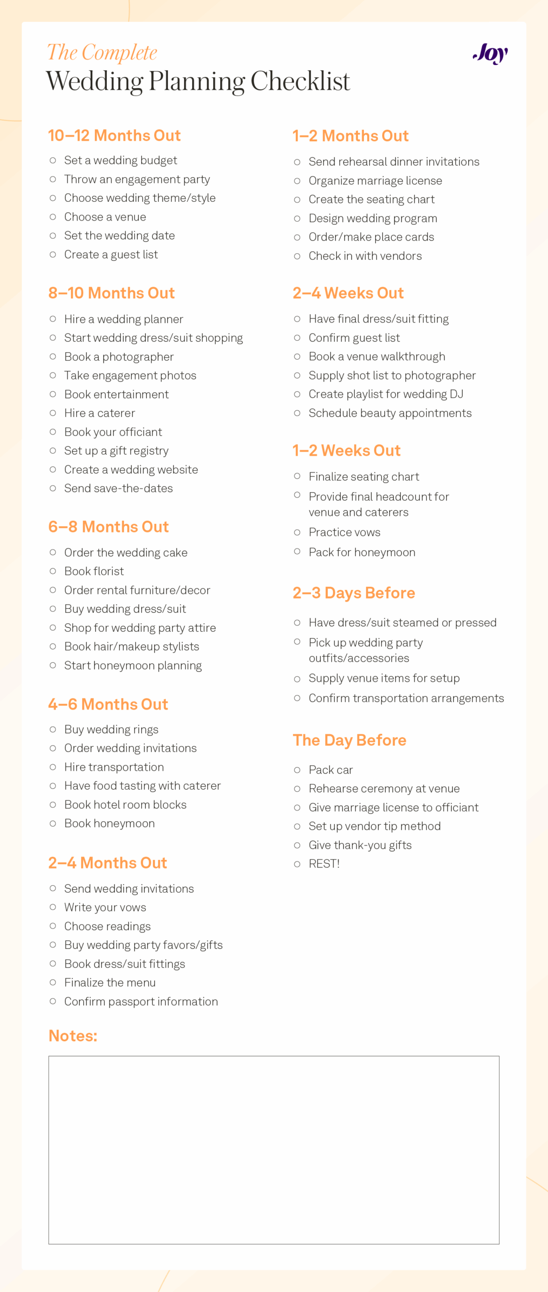 Wedding Planning Checklist U0026 Timeline Your Must Have Guide