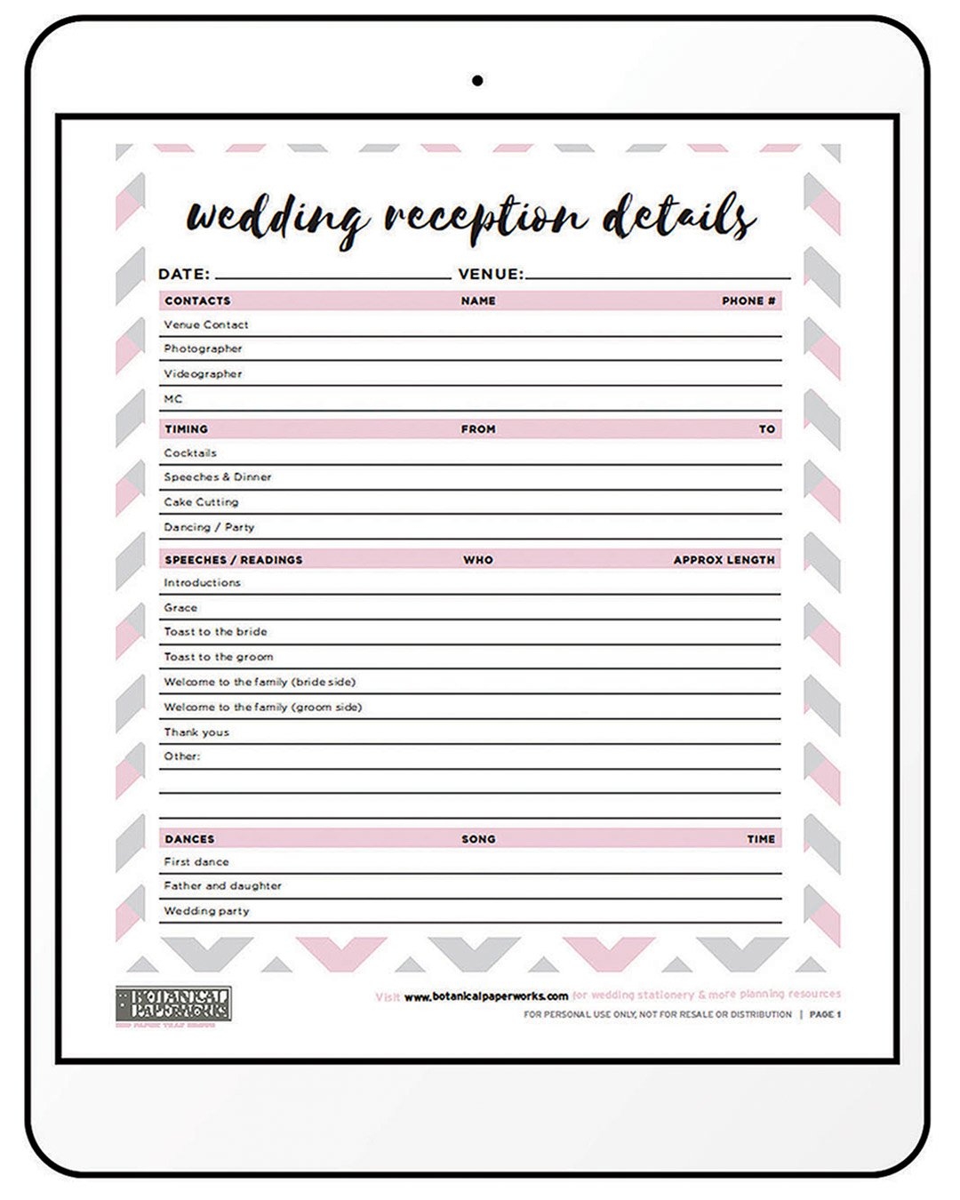 Wedding Planning Printables Free Templates To Keep You Organized 