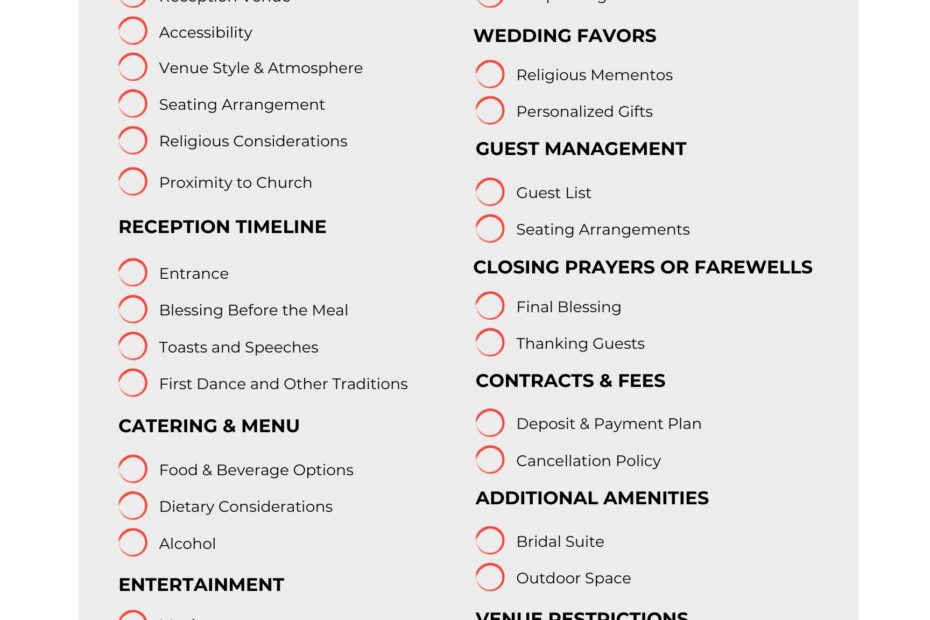 Wedding Reception Checklist In 2025 Printable PDF