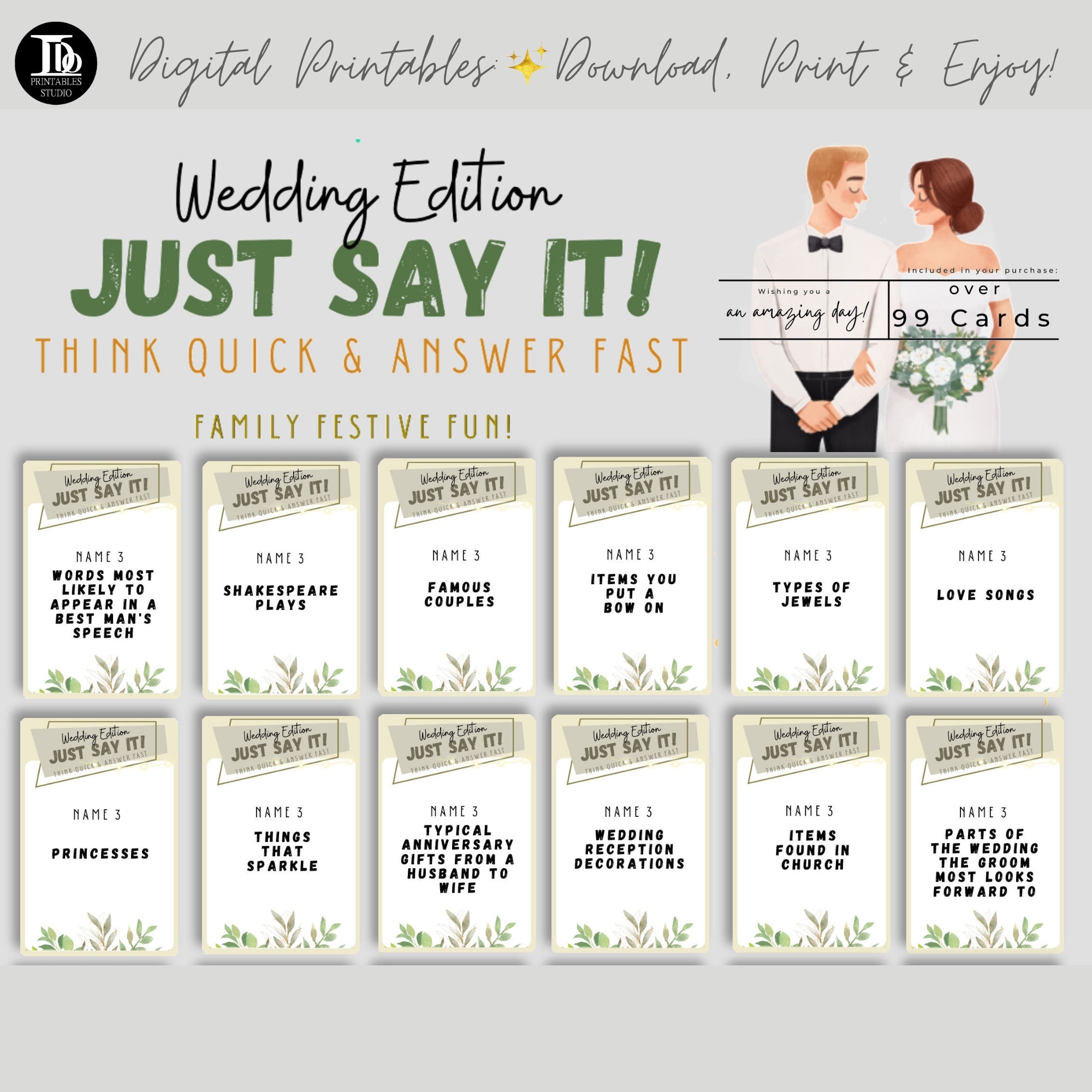 Wedding Reception Game Cards Wedding Dinner Table Activity Wedding Ice Breakers Wedding Games For Guests Printable Wedding Decor Fun