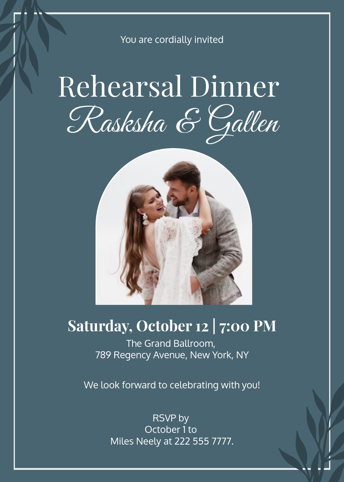 Wedding Rehearsal Dinner Templates Free