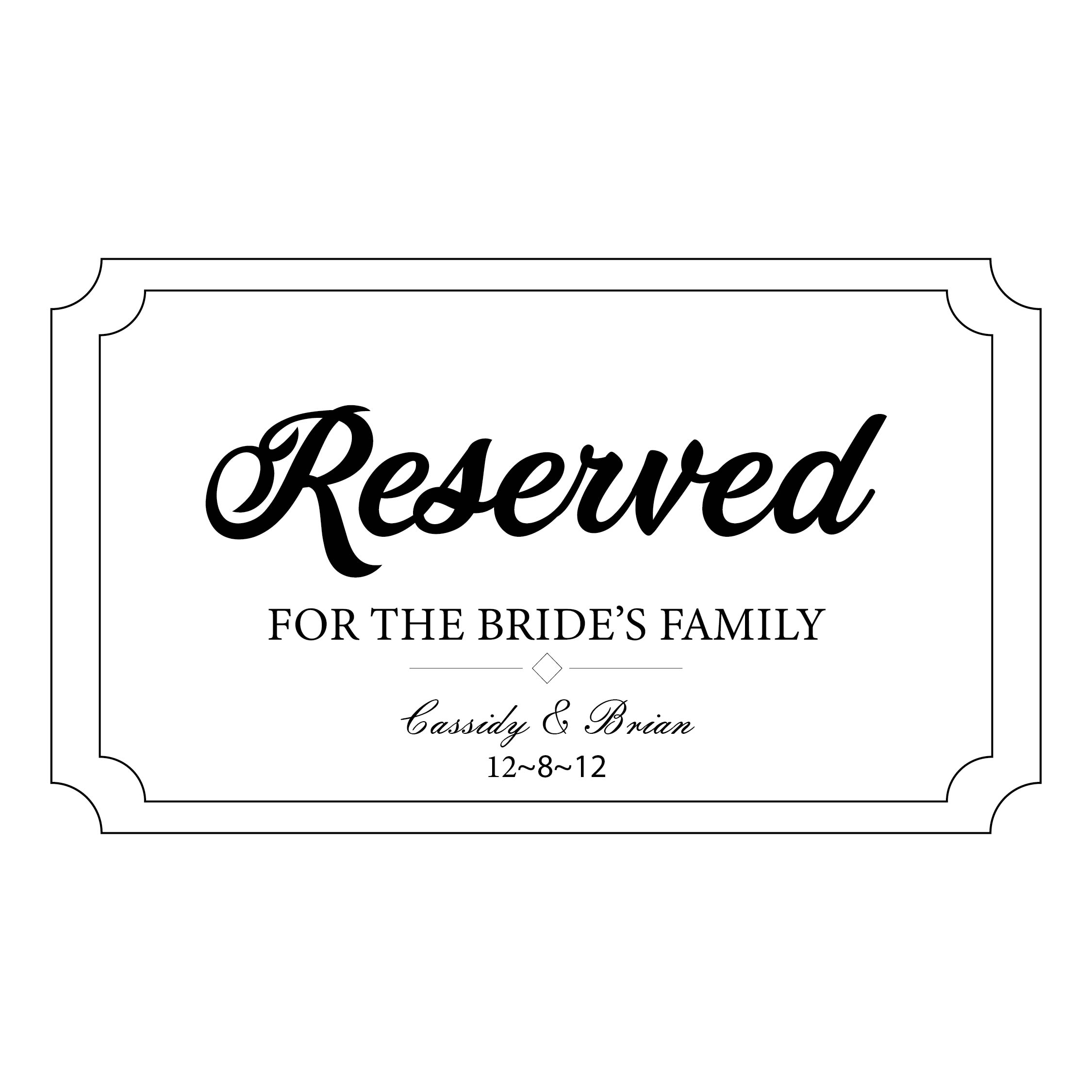 Wedding Reserved Signs 14 Free PDF Printables Printablee