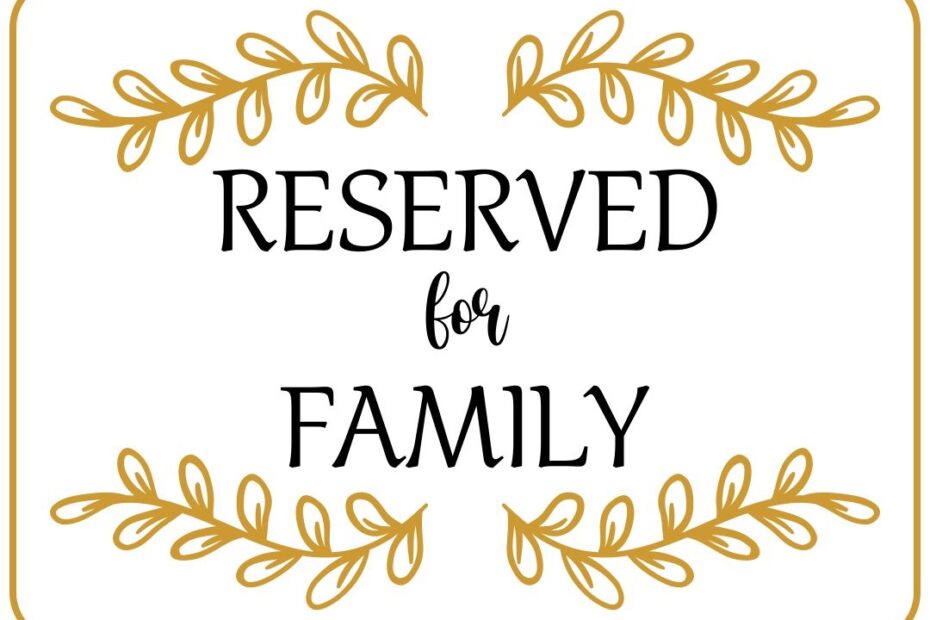 Wedding Reserved Signs 14 Free PDF Printables Printablee