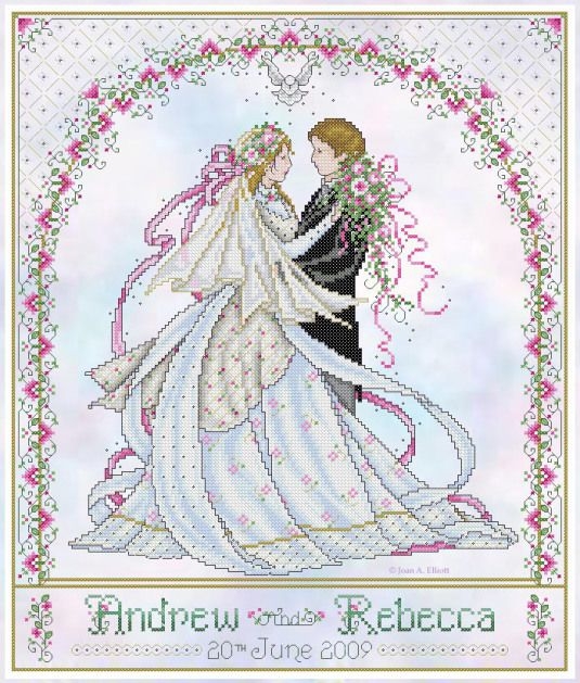 Wedding Samplers Cross Stitch Wedding Joan Elliott Wedding Cross 