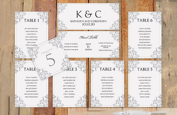 Wedding Seating Chart Template Free Premium Templates