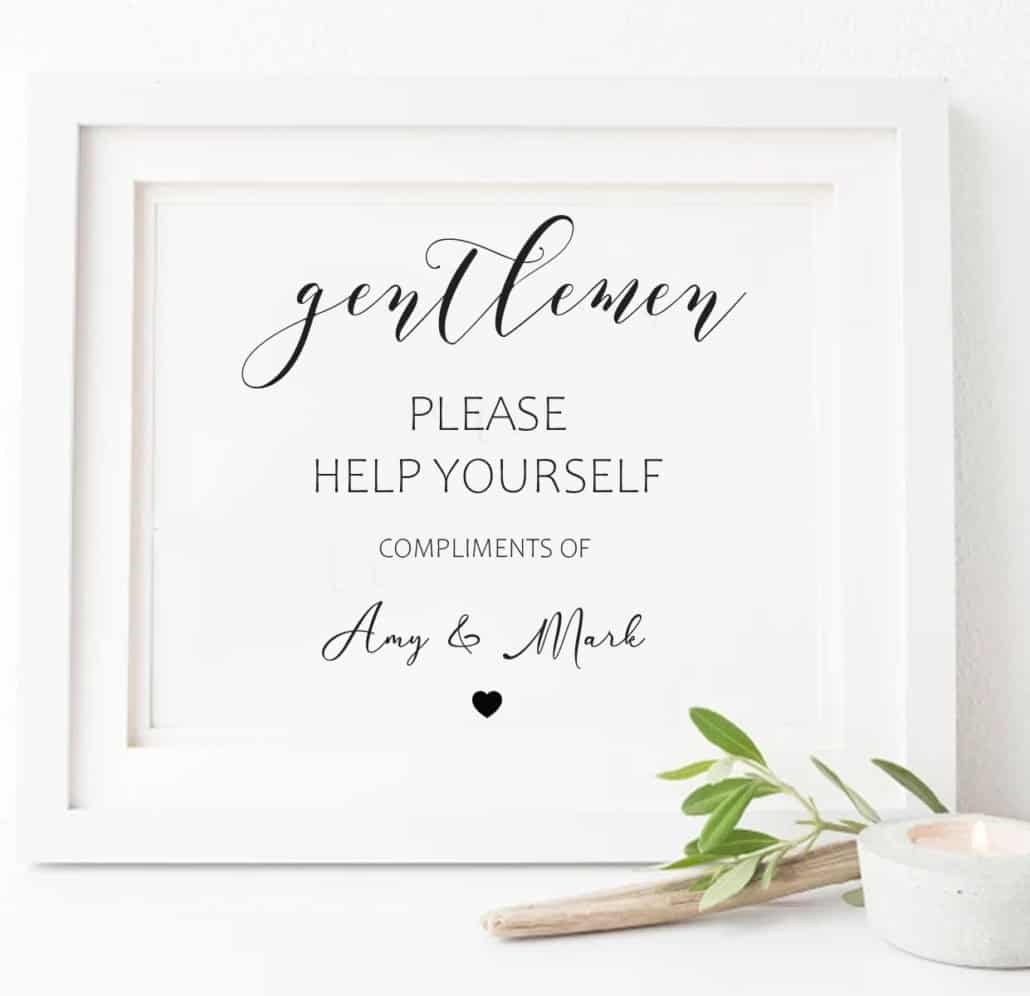 Wedding Sign Decal Ladies U0026 Gentlemen