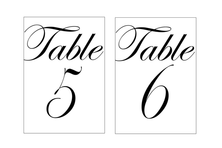 Wedding Table Numbers 4 6 7 Free Pdf Printables Artofit