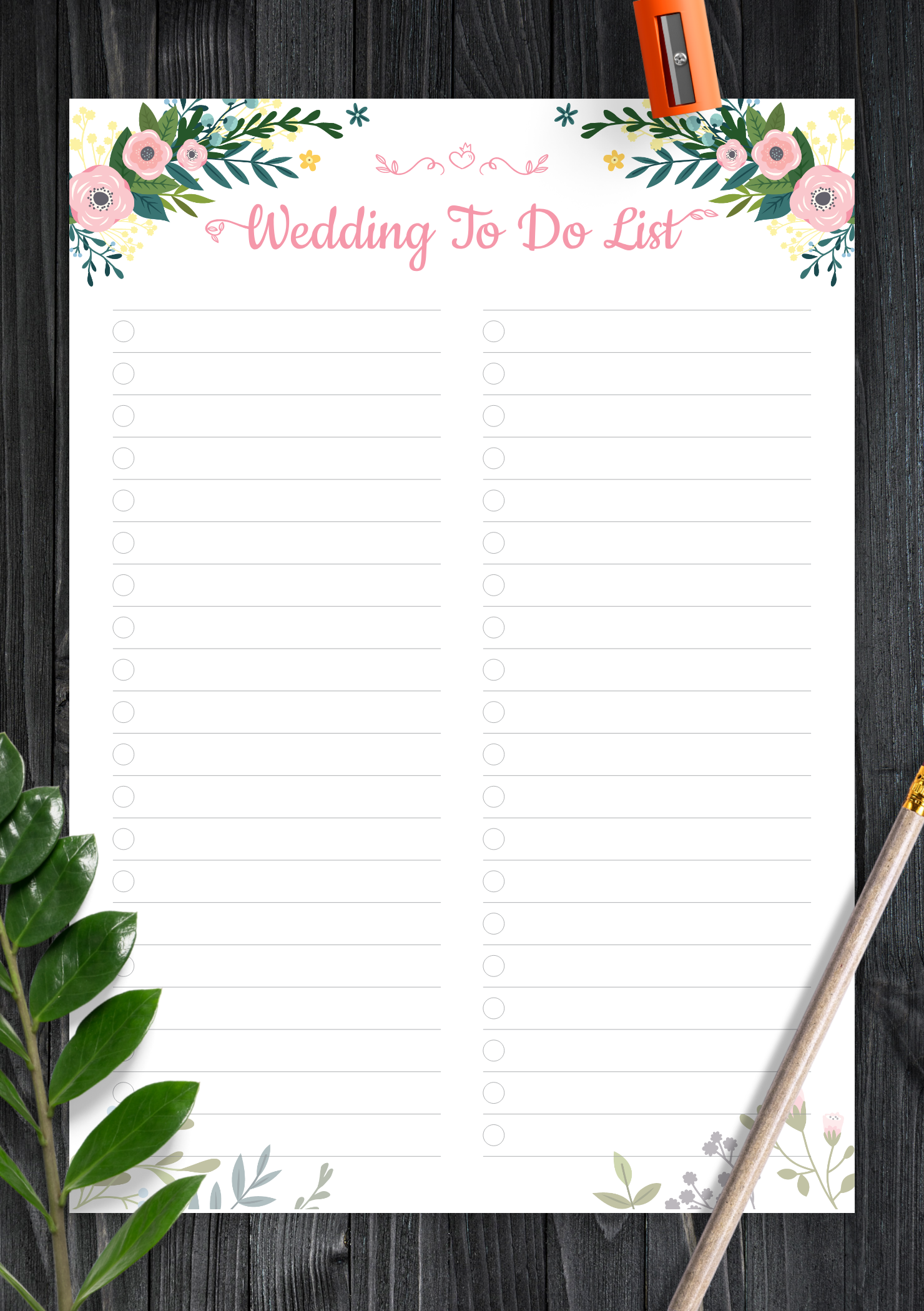 Wedding To Do List Printable Wedding Blue Charm Love Simple Wedding 