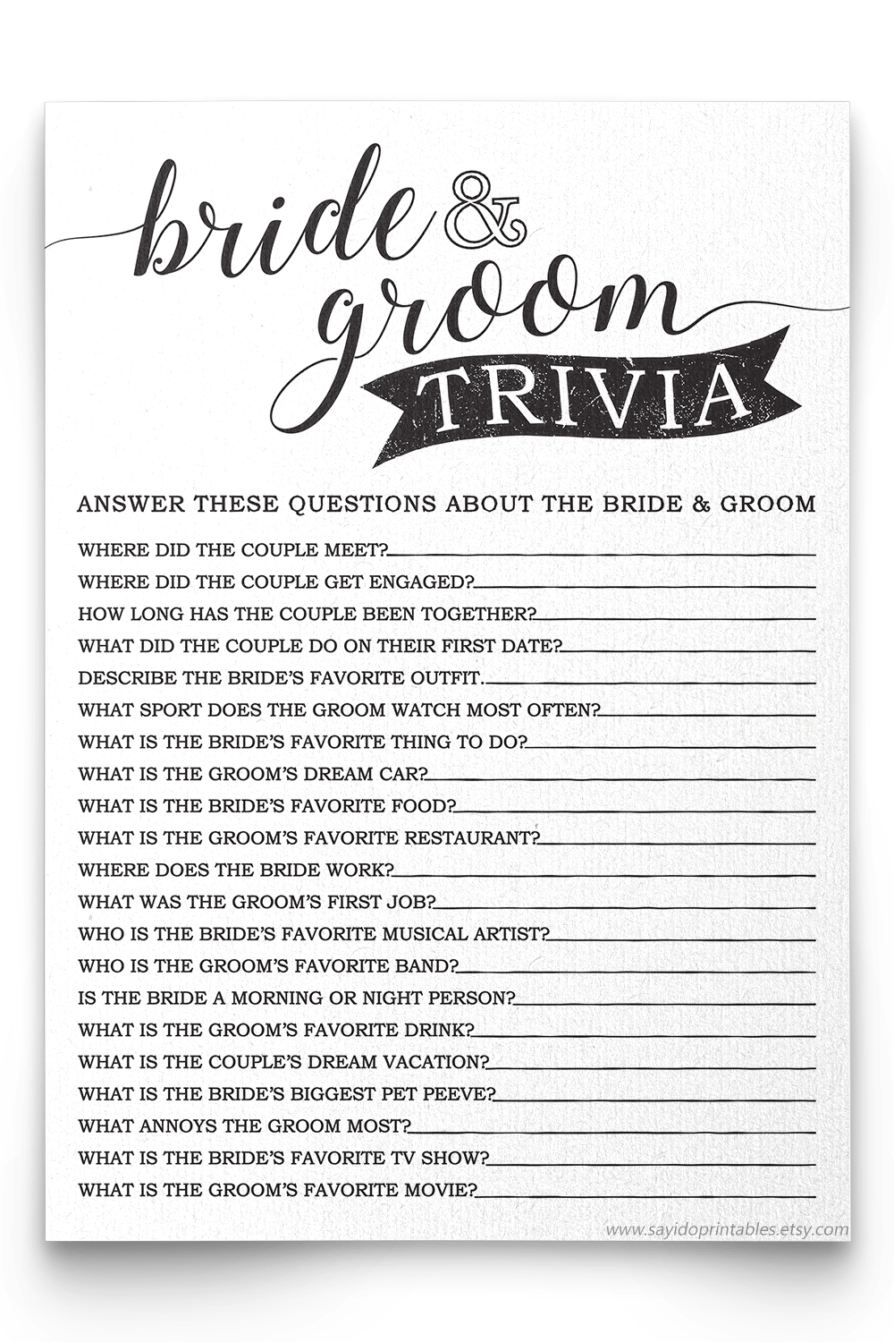 Wedding Trivia Questions Jenniemarieweddings