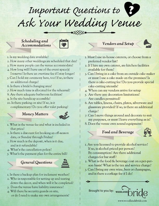 Wedding Venue Questions Free Printable Checklist Wedd Vrogue co