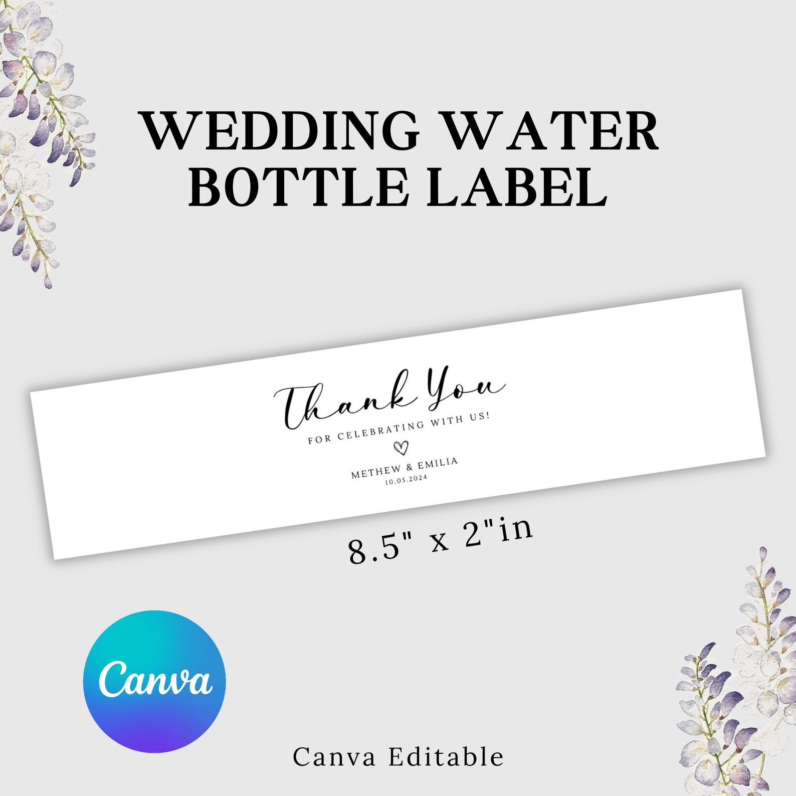 Wedding Water Bottle Label Printable Wedding Water Bottle Stickers 