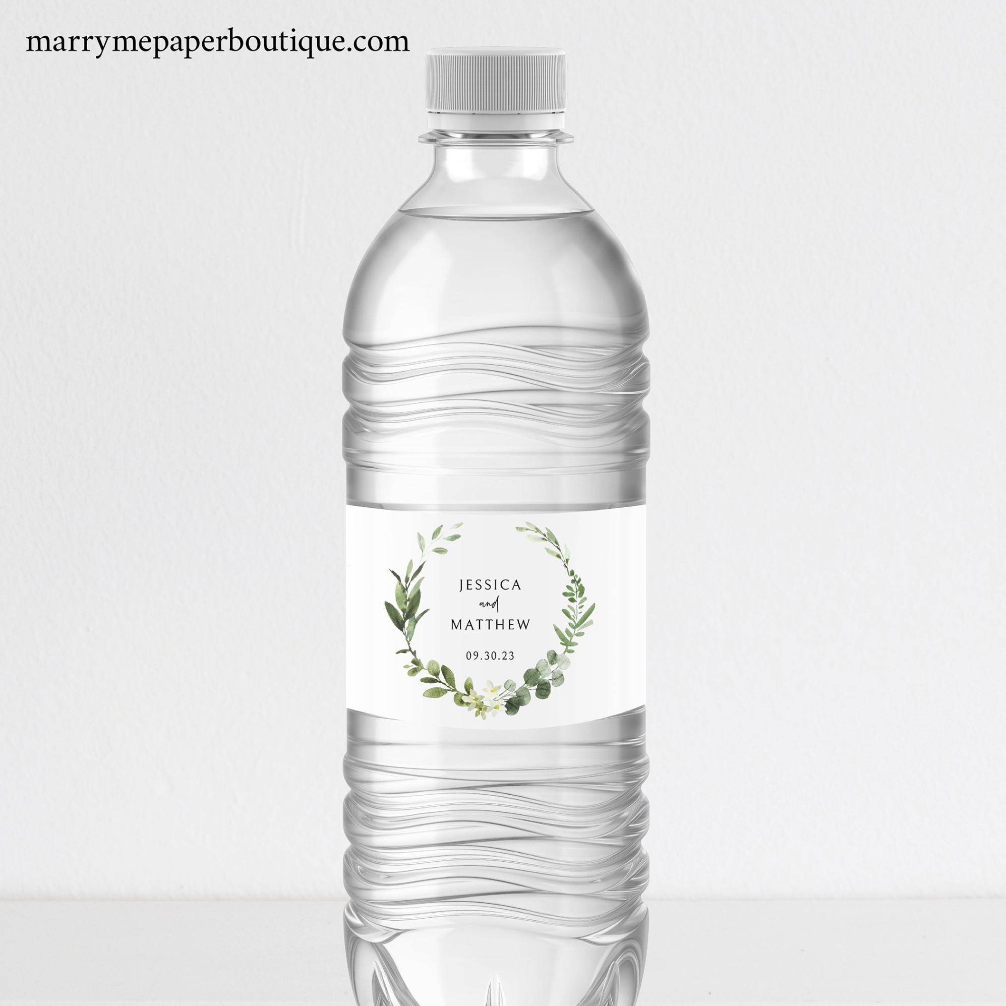 Wedding Water Bottle Label Template