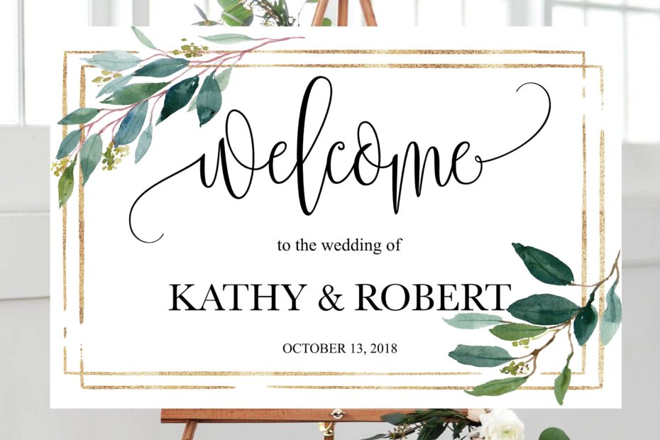 Wedding Welcome Sign Printable