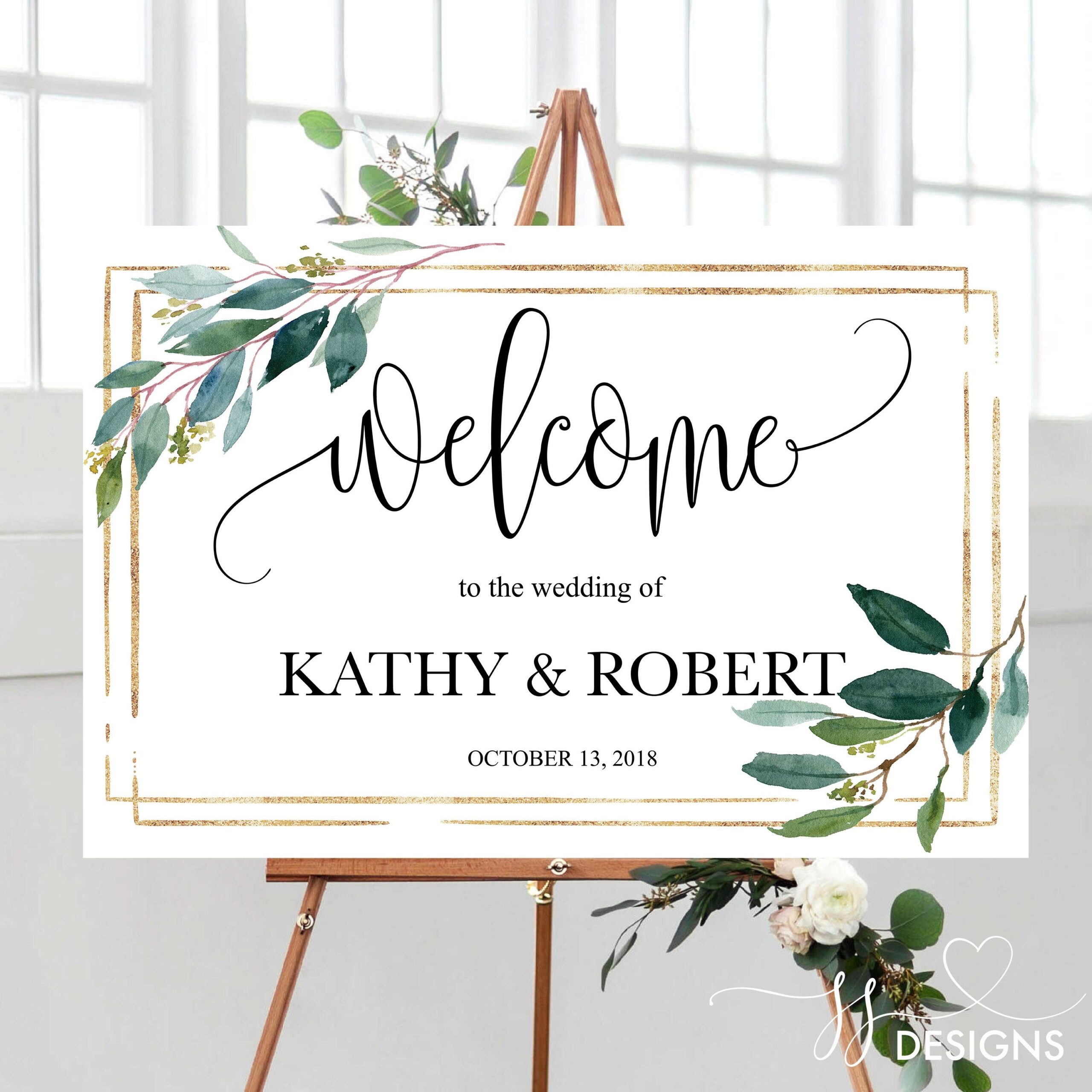 Wedding Welcome Sign Printable Sign Editable Template Editable Sign 