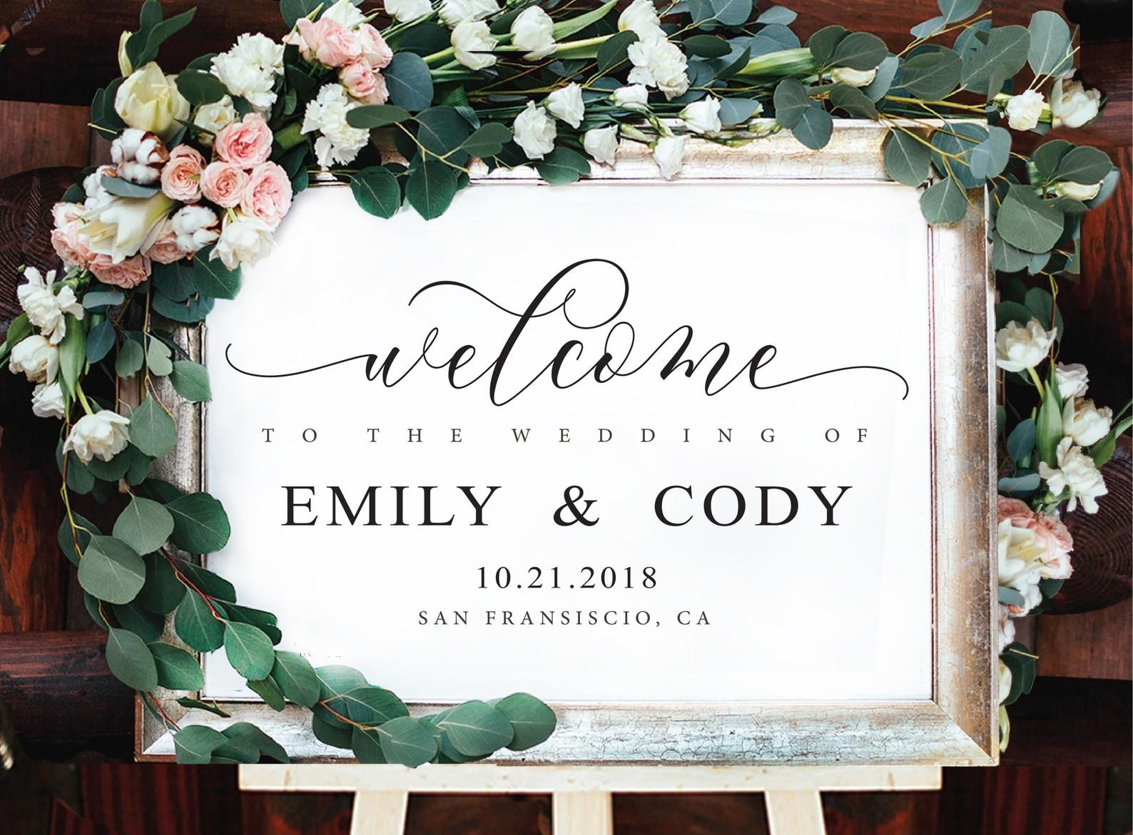 Wedding Welcome Sign Template Free Printable Templates