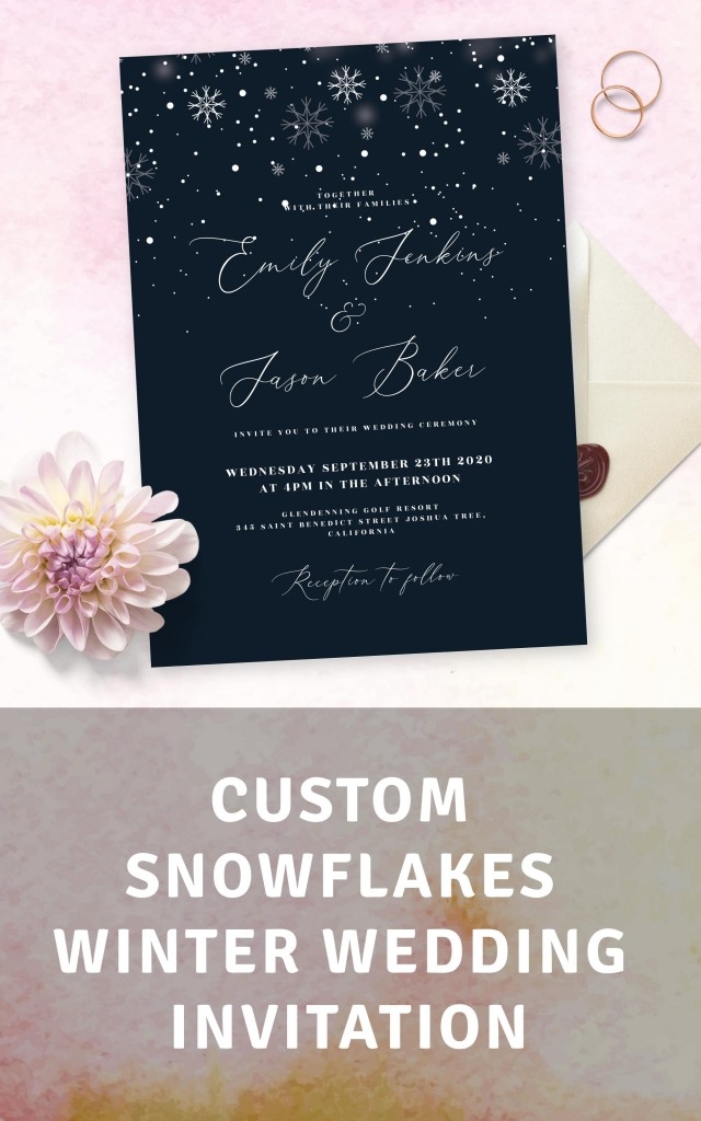 Winter Wedding Invitations Customize Download Or Print